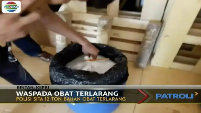 Belasan ton zat kimia bahan obat-obatan terlarang disita satuan Reskrim Polsek Bintan Timur dari pelabuhan Sri Bayitan Kijang. 