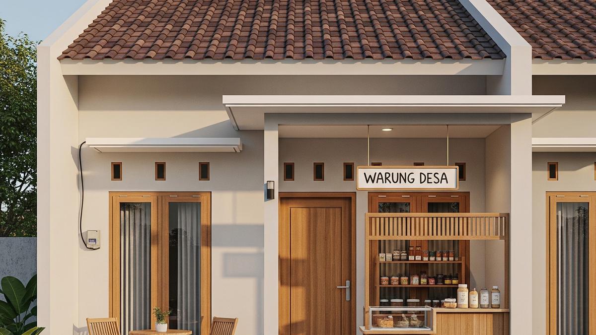 7 Desain Rumah di Desa Rp50 Juta dengan Warung Kecil di Teras Rumah yang Estetik