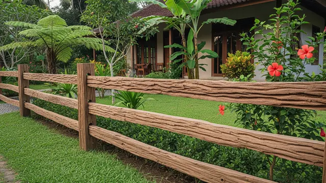 Gaya Split Rail Kayu Bengkirai untuk Estetika Rustik
