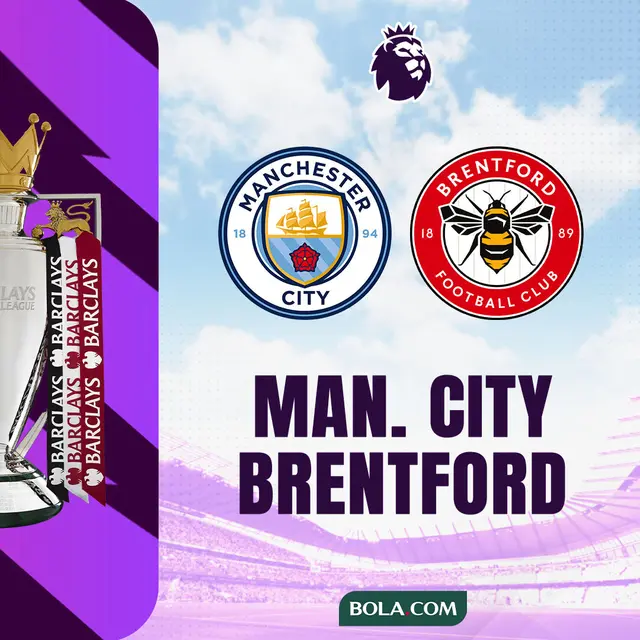 Liga Inggris - Man City Vs Brentford