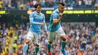 Sergio Aguero dan David Silva dipastikan absen di Derby Manchester. (MIrror)