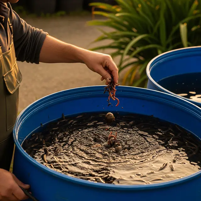 Cara Ternak Belut di Drum Plastik Tanpa Lumpur (Image by Gemini AI)