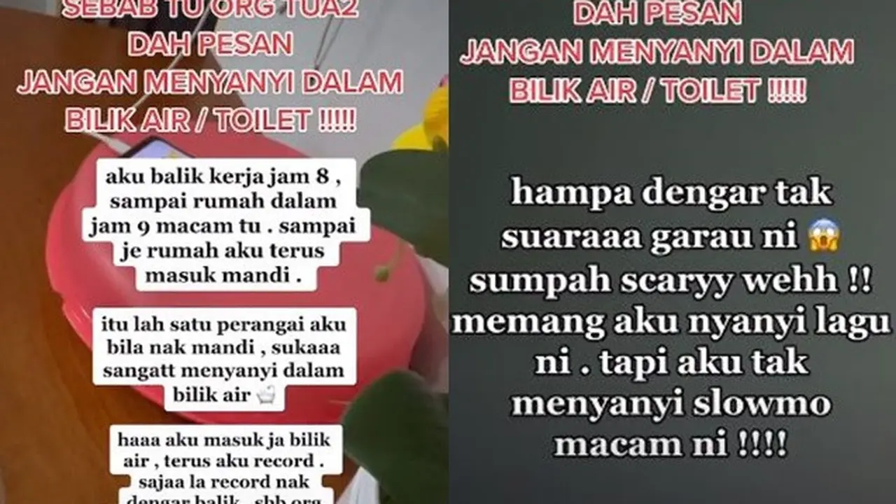 Viral Nyanyi di Kamar Mandi, Suara Wanita Ini Tiba-tiba Digantikan 'Makhluk' Lain