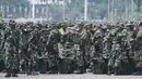 Untuk diketahui, ada sejumlah aliansi masyarakat dan mahasiswa yang meminta izin untuk kembali menggelar unjuk rasa, baik di depan gedung MPR-DPR-DPD maupun di sejumlah lokasi lain. (AP Photo/Tatan Syuflana)