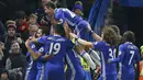 2. Chelsea 2016-2017 – Kedatangan Antonio Conte membuat prestasi Chelsea kian mentereng. The Blues saat itu keluar sebagai juara dengan berhasil meraih 93 poin hasil dari 30 kemenangan dan tiga kali hasil imbang, (AFP/Jim Watson)