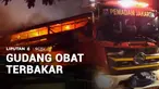 Gudang obat di daerah Grogol Selatan, Kebayoran Lama, Jakarta Selatan, terbakar pada Selasa malam. Lokasi kebakaran gudang yang berada dekat permukiman membuat warga panik.