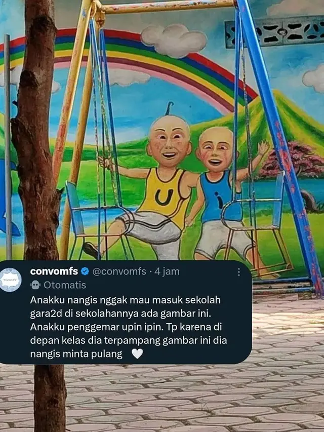 6 Potret Lukisan Kartun di Dinding Ini Detailnya Nyeleneh, Bikin Ngakak