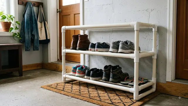 Ide Rak Sepatu dari Pipa PVC/AI Generated