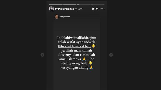 Ayahanda Hilda Vitria Meninggal Dunia
