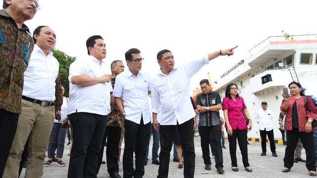 Menteri BUMN Erick Thohir di Pelabuhan Benoa, Bali