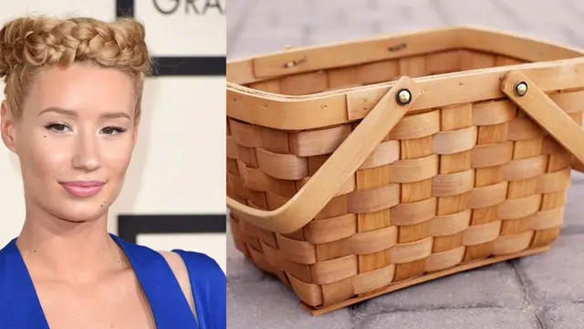 rambut Iggy Azalea di meme sebagai keranjang rotan