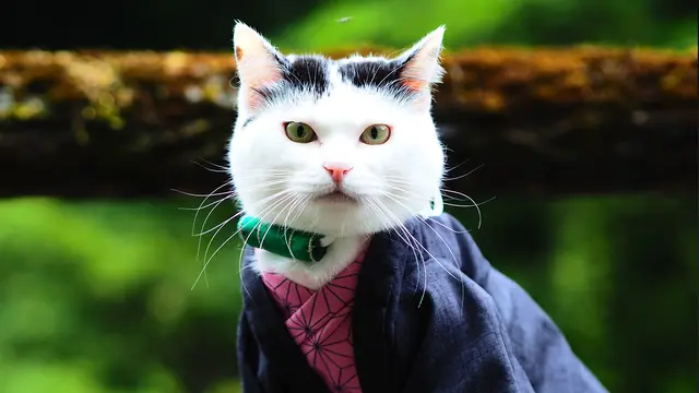 Lelaki Ini Buatkan Kostum Anime Untuk Cosplay Dua Kucingnya, Yuki dan Koyomi