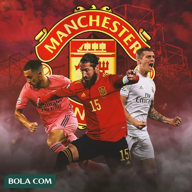 Manchester United - Eden Hazard, Sergio Ramos, Toni Kroos
