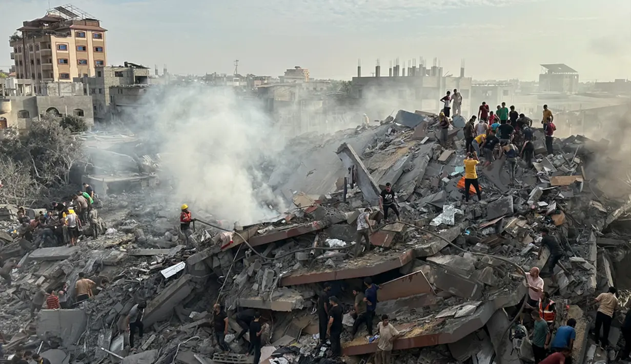 Dewan Keamanan PBB, yang salah satu tugasnya menjaga perdamaian dunia, panen kritik usai gagal mengeluarkan pernyataan bersama atau resolusi terkait perang Hamas-Israel. (AP Photo/Doaa AlBaz)