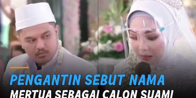 VIDEO: Momen Haru Berujung Tawa, Pengantin Sebut Nama Mertua Sebagai Calon Suami