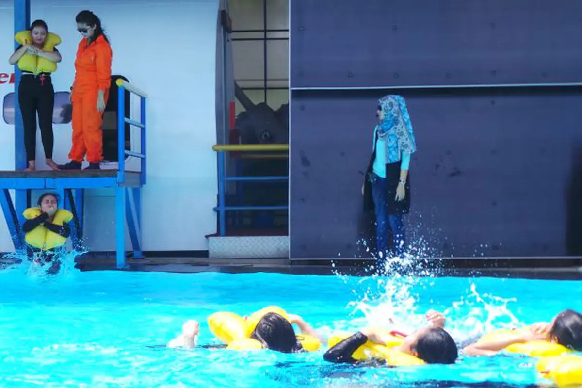 Pelatihan pramugari Lion group di Lion City.