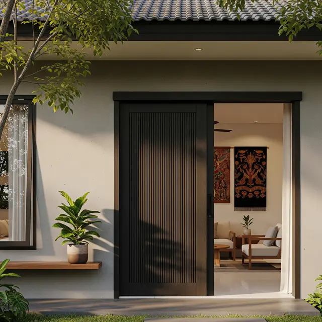 Desain Pintu Utama yang Bikin Rumah Kecil Terlihat Elegan dan Modern