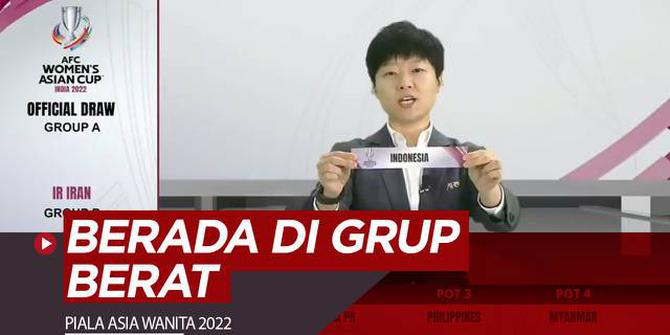 VIDEO: Drawing Piala Asia Wanita 2022, Timnas Putri Indonesia Tergabung di Grup B