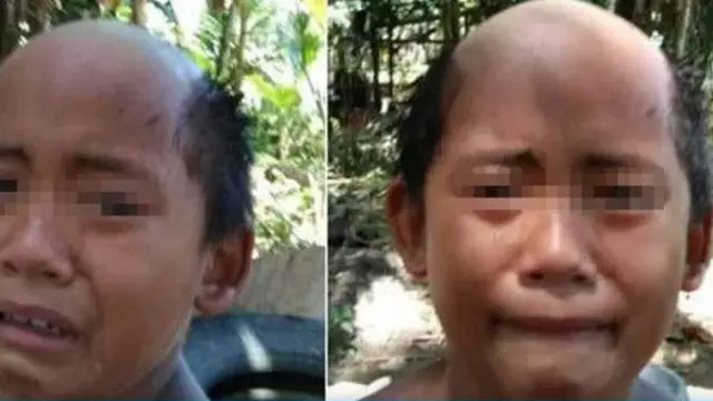 Agar Anaknya Tak Keluyuran Saat Pandemi, Pria Ini Cukur Rambut Anaknya Asal-asalan