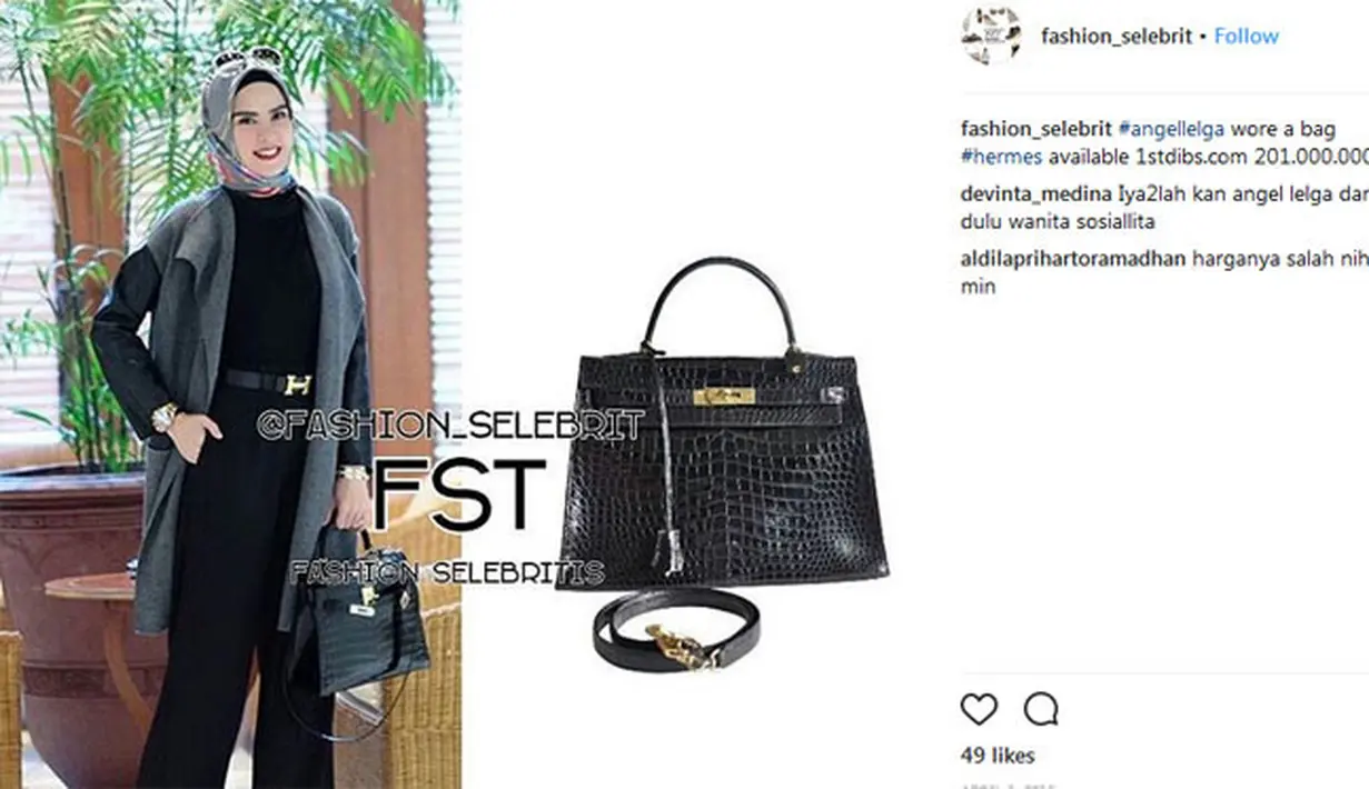 Bagaimana, wajar saja kan kalau Vicky Prasetyo sampai gemetaran melihat harga tas wanita pujaannya? Bahkan, tersiar kabar bahwa Vicky juga menyebutkan harga tas Angel lebih mahal dari harga dirinya.   (Instagram/hermesselebriti)