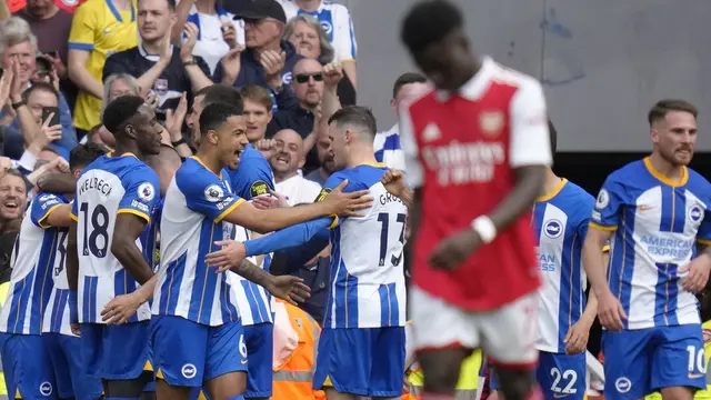 Hasil Liga Inggris: Arsenal Dipermalukan Brighton and Hove Albion di Emirates Stadium