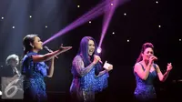 3 Diva gelar konser bertajuk "Live Exclusive Concert-3 Diva" di Balai Sarbini, Jakarta, Sabtu (17/9). Konser ini merupakan rangkaian dari konser di 3 kota yakni Yogyakarta, Jakarta berakhir di Surabaya. (Liputan6.com/Yoppy Renato)