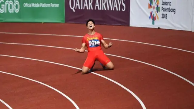 Selebrasi unik para atlet asian games (foto: Twitter/@giewahyudi)