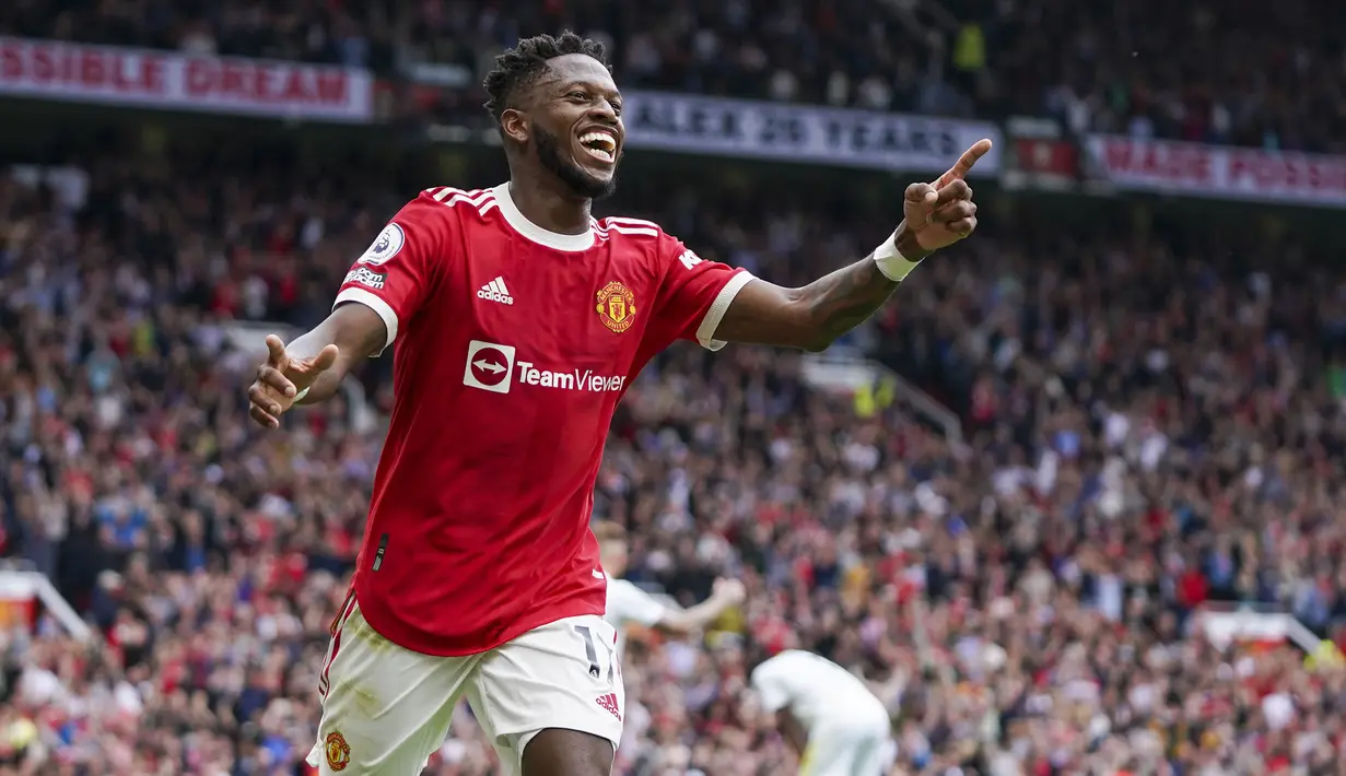 Pesta gol Manchester United ditutup oleh Fred di menit ke-68. Ia sukses mengkonversi umpan silang mendatar dari Paul Pogba menjadi gol kelima Setan Merah. Pogba pun sukses membuat assist keempatnya atas gol Fred. Manchester United 5, Leeds United 1. (Foto: AP/Jon Super)