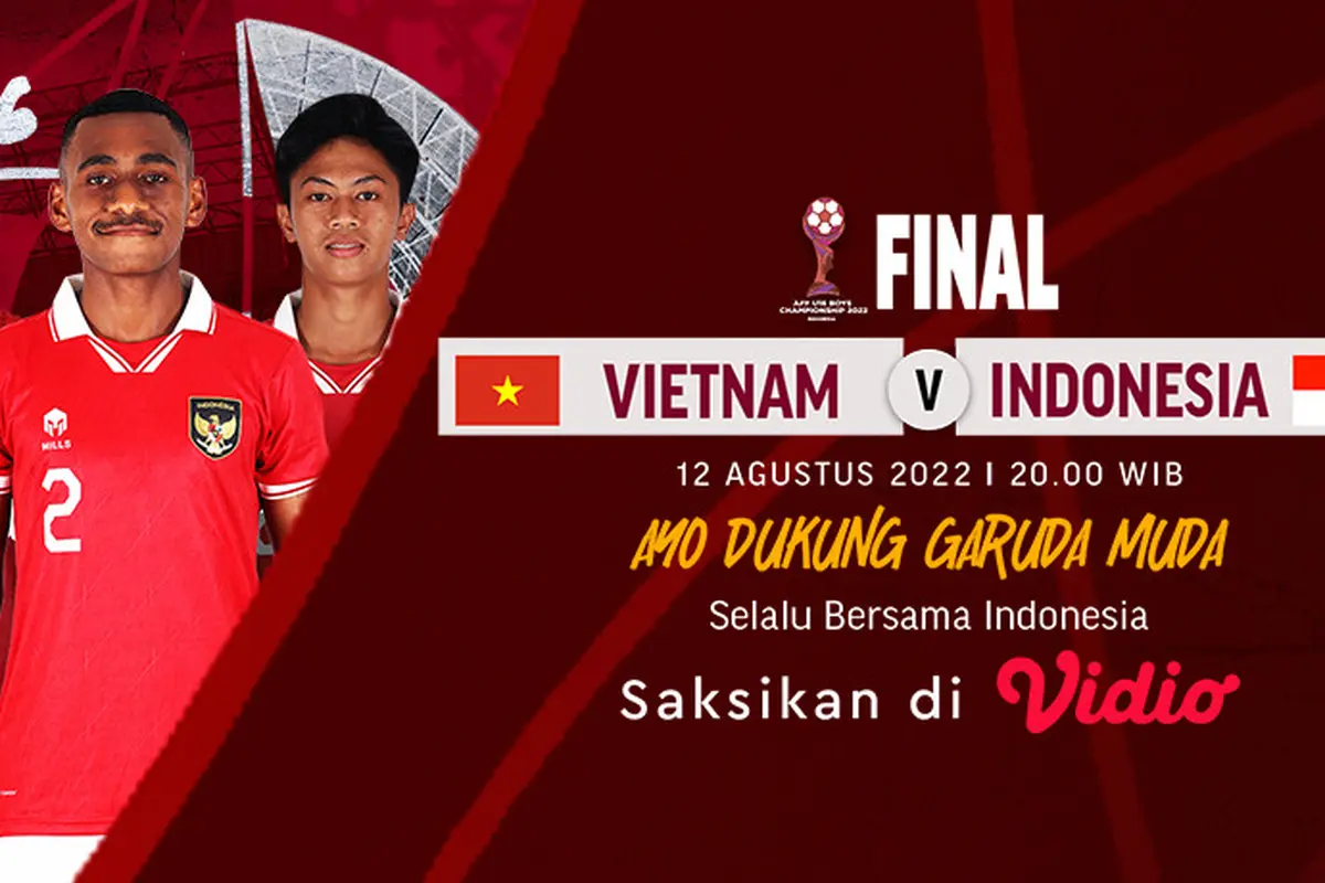 Link Live Streaming Final Timnas Indonesia Vs Vietnam Piala AFF U-16 2022 di Vidio