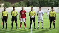 Penyerang Timnas Indonesia, Muhammad Rafli (kiri) saat melawan Afghanistan di Dubai, Uni Emirat Arab (UEA). (Instagram Afghanistan Football Federation).