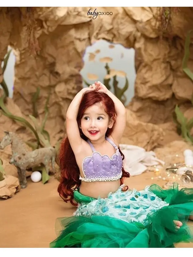 6 Potret Menggemaskan Sera, Putri Yasmine Wildblood Jadi Ariel Little Mermaid