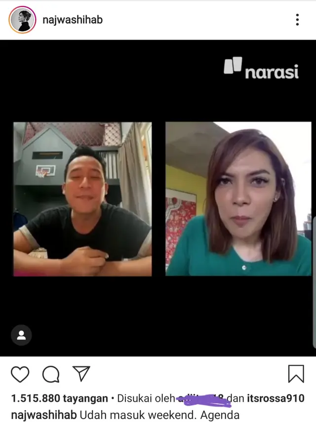 Unggahan Najwa Shihab. (Foto: Instagram @najwashihab)