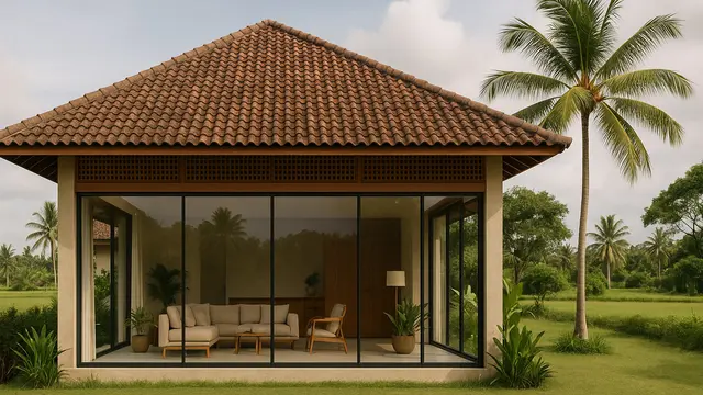 Desain Rumah Tropis yang Mencegah Masuknya Binatang Liar Termasuk Ular/Ilustrasi gambar oleh AI