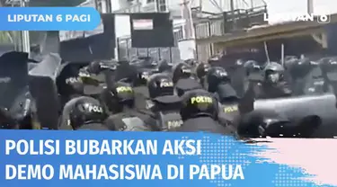 Ratusan personel anggota Kepolisian dikerahkan untuk membubarkan ratusan mahasiswa di Papua. Rencananya mahasiswa akan berunjuk rasa menolak pembentukan daerah otonom baru Papua. Namun karena tak ada pemberitahuan, polisi langsung membubarkan.