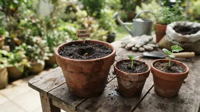 Cara Menanam Labu Kuning di Pot