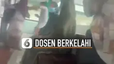 Berawal dari cek-cok, dosen pria tiba-tiba menampar dosen wanita.