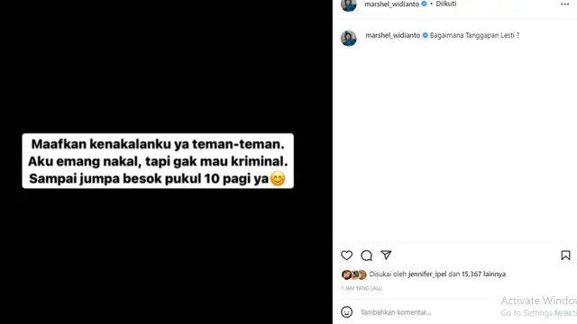 Marshel Widianto (Foto: Instagram/@marshel_widianto)