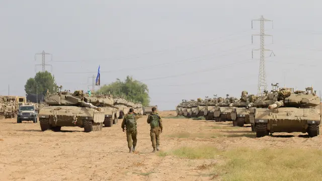 Israel Kerahkan Puluhan Tank ke Perbatasan Gaza