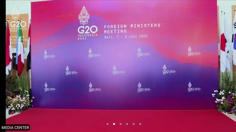 Ilustrasi Foreign Ministers Meeting atau FMM G20 (KTT Menlu G20) yang digelar di Nusa Dua, Bali 8 Juli 2022. (YouTube MOFA RI)