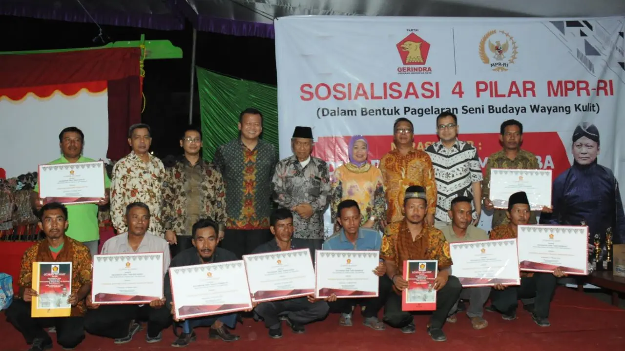 Pagelaran Wayang Kulit di Desa Cintamanis Baru,