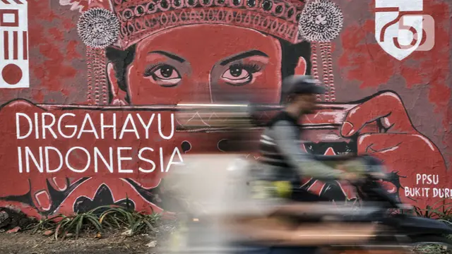 FOTO: Mural Kemerdekaan Sambut HUT ke-75 RI