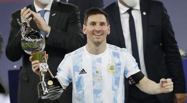 Foto Copa America: Bawa Timnas Argentina Juara, Lionel Messi Sabet Penghargaan Pencetak Gol Terbanyak