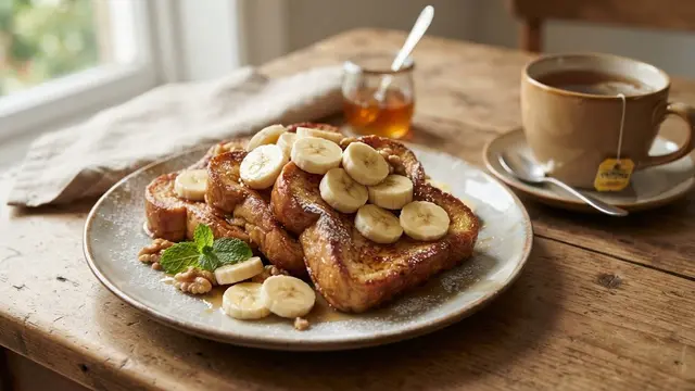 Camilan dari Roti Tawar dan Pisang