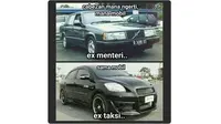 Meme Otomotif Pekan Ini: Mobil Eks Menteri Vs Eks Taksi 