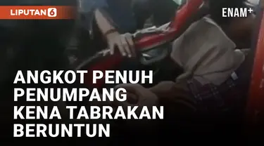 Angkot Penuh Penumpang Terlibat Tabrakan Beruntun di Tol Tangerang-Merak