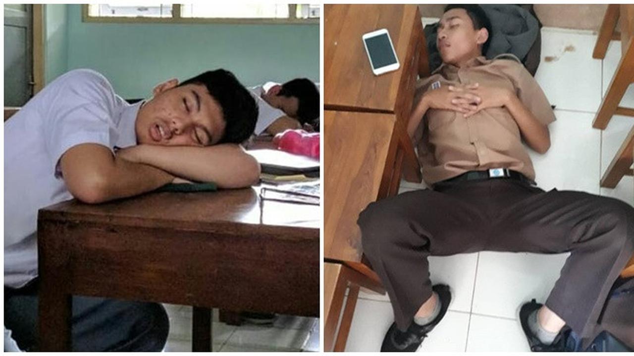 Kelakuan Siswa Saat Tertidur di Sekolah Ini Bikin Cengar Cengir