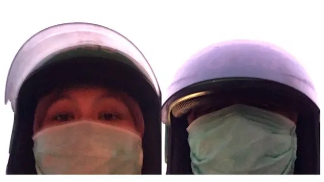 6 Momen Apes saat Pakai Helm Ojek Online Ini Bikin Ngelus Dada