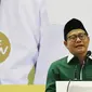 Ketum PKB Muhaimin Iskandar (Cak Imin) memberi sambutan saat Pembukaan Rapat Koordinasi Nasional (Rakornas) LPP DPP PKB di Kantor DPP PKB, Jakarta, Sabtu (29/4). Rakornas tersebut di hadiri  seluruh DPP PKB  se-Indonesia. (Liputan6.com/Angga Yuniar)