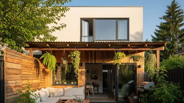 Desain Halaman Belakang Rumah dengan Konsep Rustic Alami