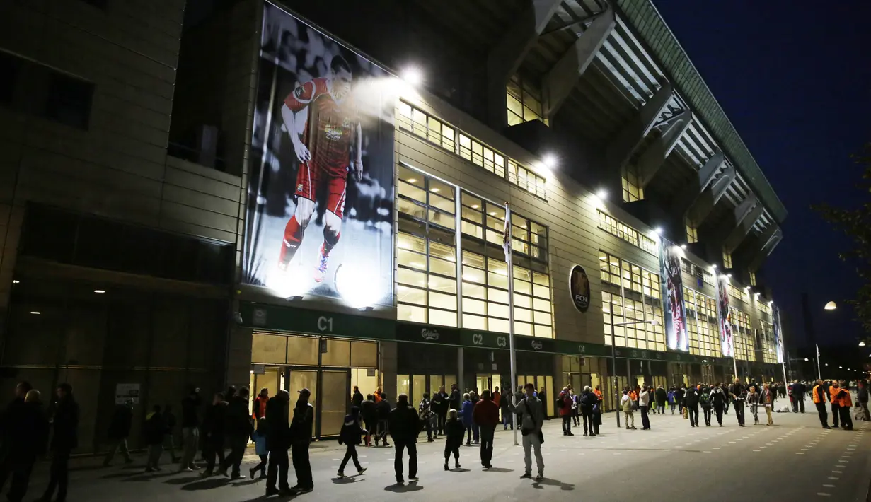 Stadion di negara Eropa Utara ini merupakan markas dari klub F.C. Copenhagen dan tim nasional sepak bola Denmark. (AFP/Daniel Sannum Lauten)
